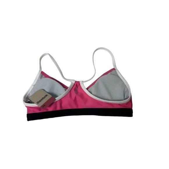 NWT Reebok Jill Colorblock Pink Swimsuit Bikini Top Women's Size Small - Picture 2 of 9